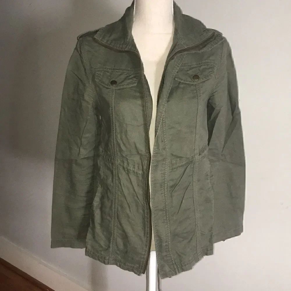 Gianni Bini army linen jacket